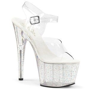 🤍NIB PLEASER ADORE 708MG Platform Heels Ankle Strap Sandal, SIZE 6